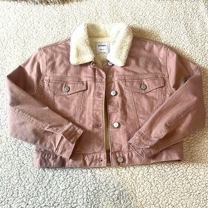 Big Girls L 10/12 Old Navy Denim/Sherpa jacket
